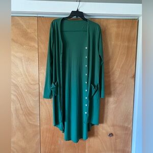 Green Button-Up Cardigan